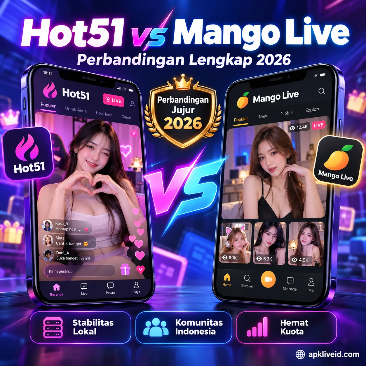 You are currently viewing Hot51 vs Mango Live Mana Lebih Baik di Indonesia?