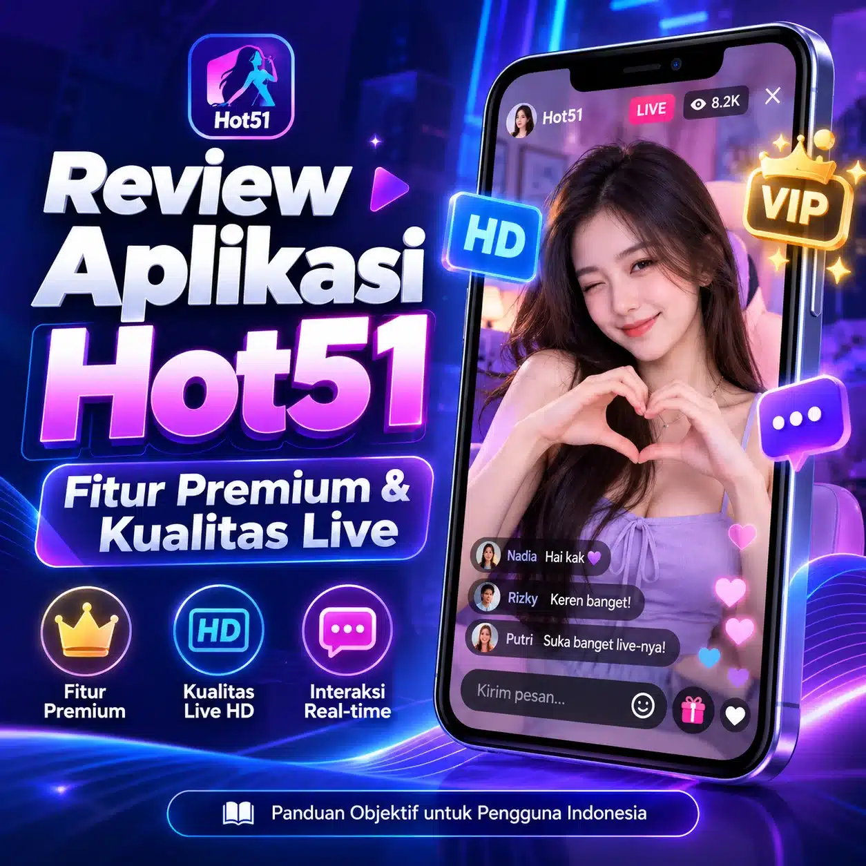 You are currently viewing Review Aplikasi Hot51 Fitur Premium & Kualitas Live